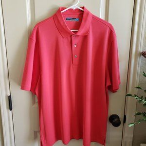 NWOT Roundtree and Yorke Peformance  Coral Golf Shirt Size XL